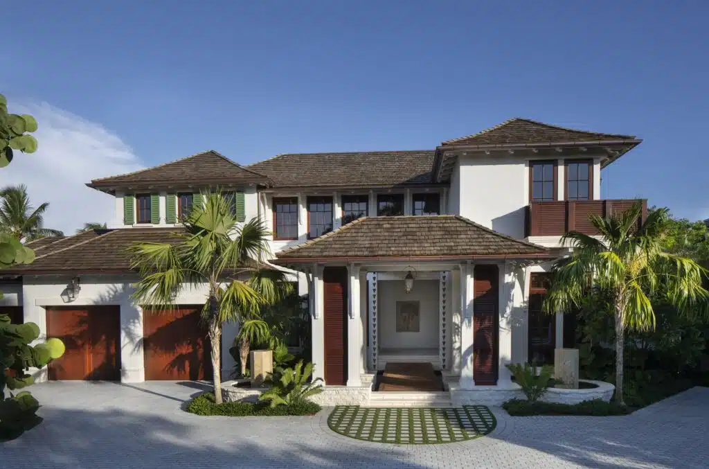 A coastal home at dusk in Naples, Florida